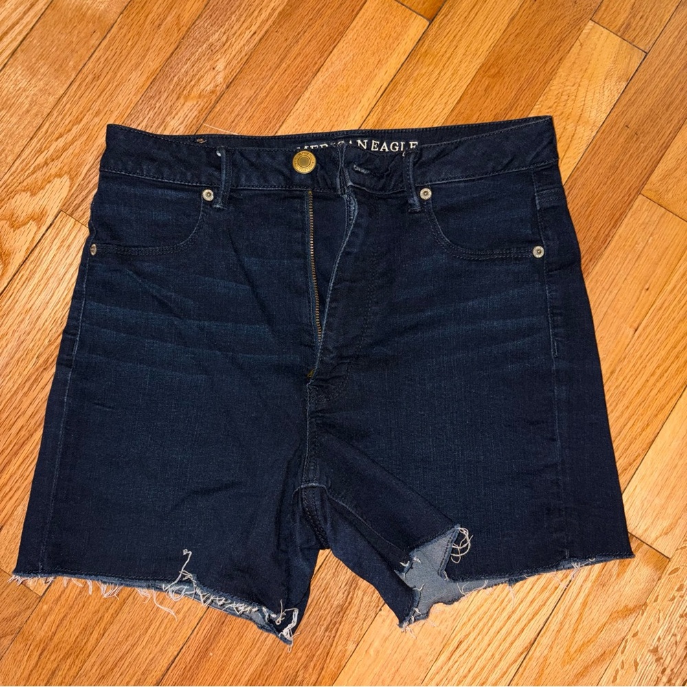 American Eagle Outfitters Women's Dark Blue Denim Shorts